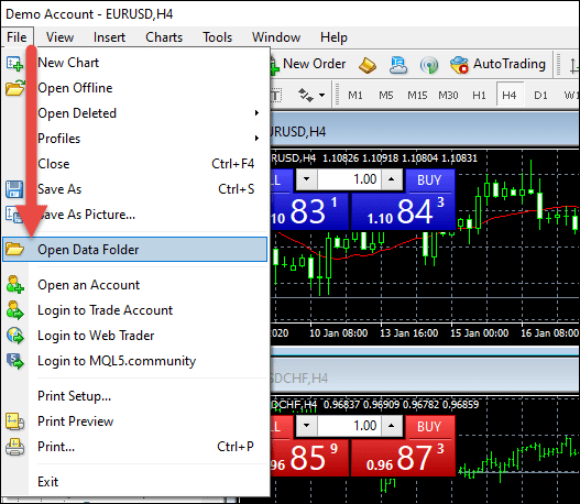 MT4 Open Data Folder