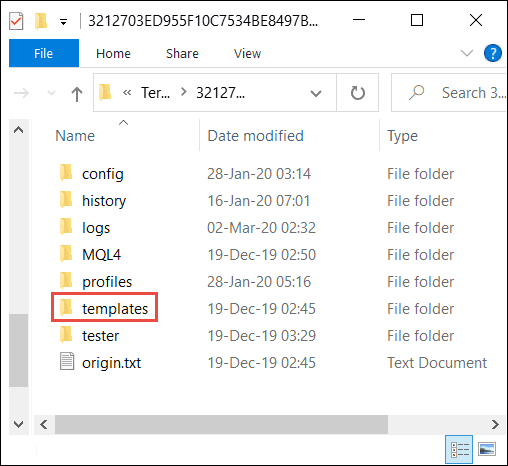 MT4 Template Folder Location